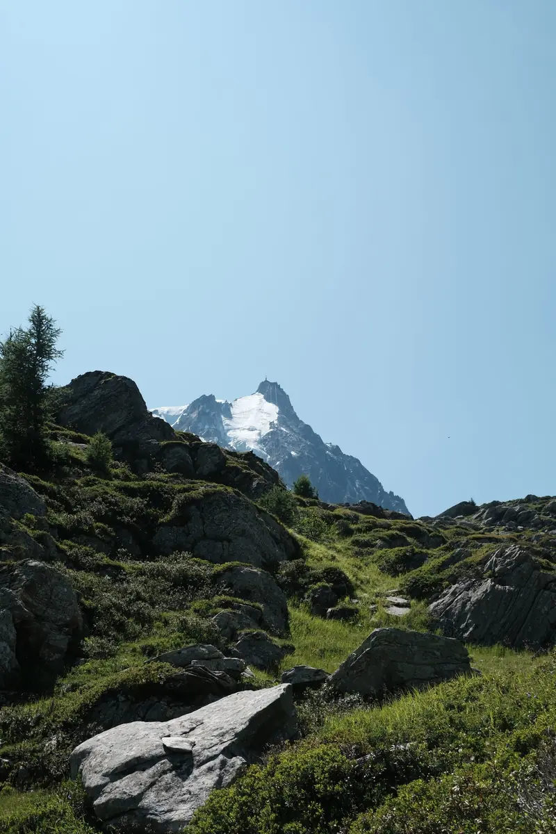 L’Aiguille du Midi vue depuis l’alpage